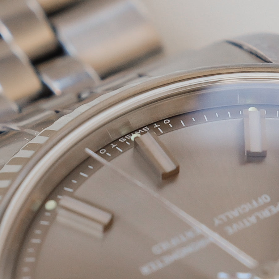 ロレックス/デイトジャスト1601/ワイドボーイ/ゴースト/シグマダイヤル/WGベゼル/ROLEX DATEJUST REF.1601 "WIDE BOY" Ghost Sigma Dial 18KWG bezel 1971-72y
