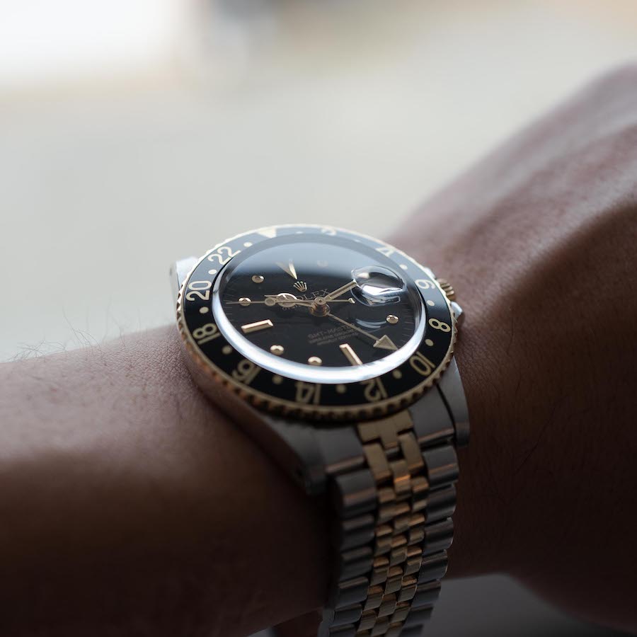 ROLEX GMT-MASTER Ref.1675/3 ”藤壺” Black dial 1977y with ROLEX OH Guarantee