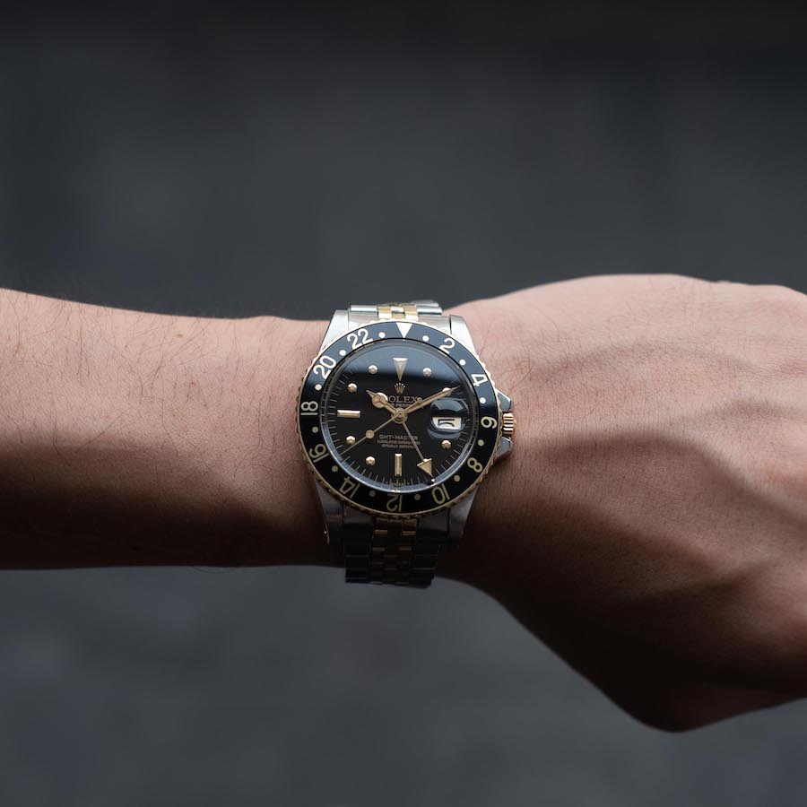 ROLEX GMT-MASTER Ref.1675/3 ”藤壺” Black dial 1977y with ROLEX OH Guarantee