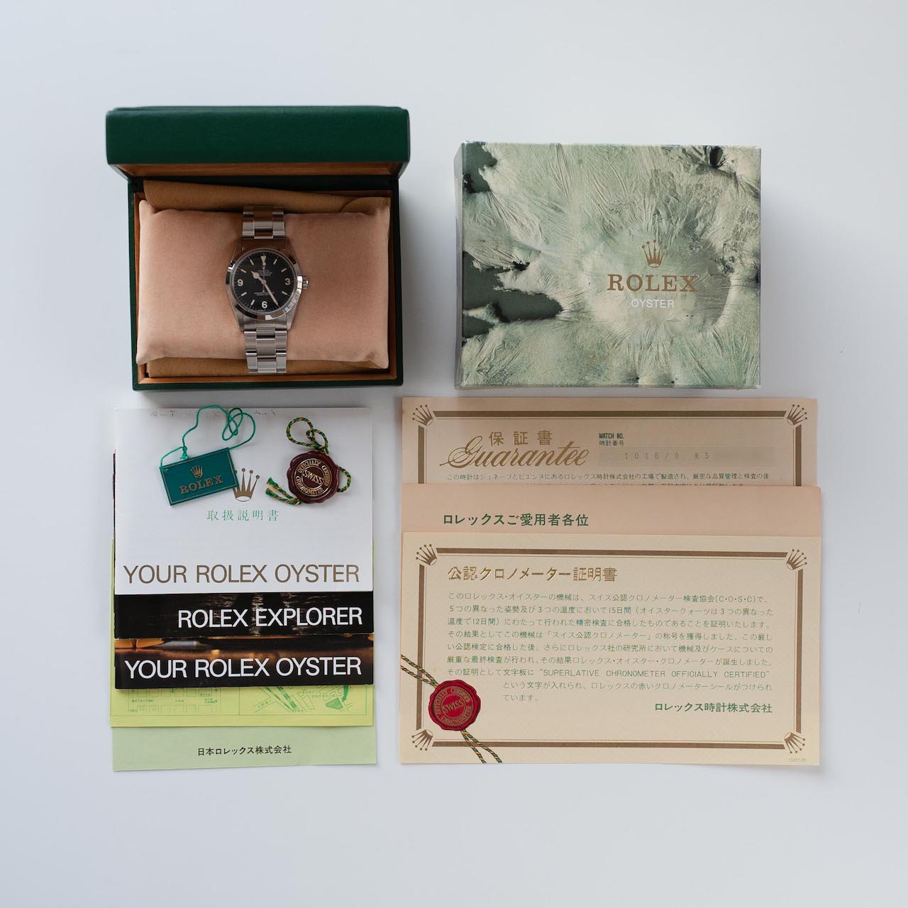 ロレックス/エクスプローラー1/ファットフォント/ROLEX EXPLORER 1 "Fat Font" フルセットRef.1016 R番 1988y MINT