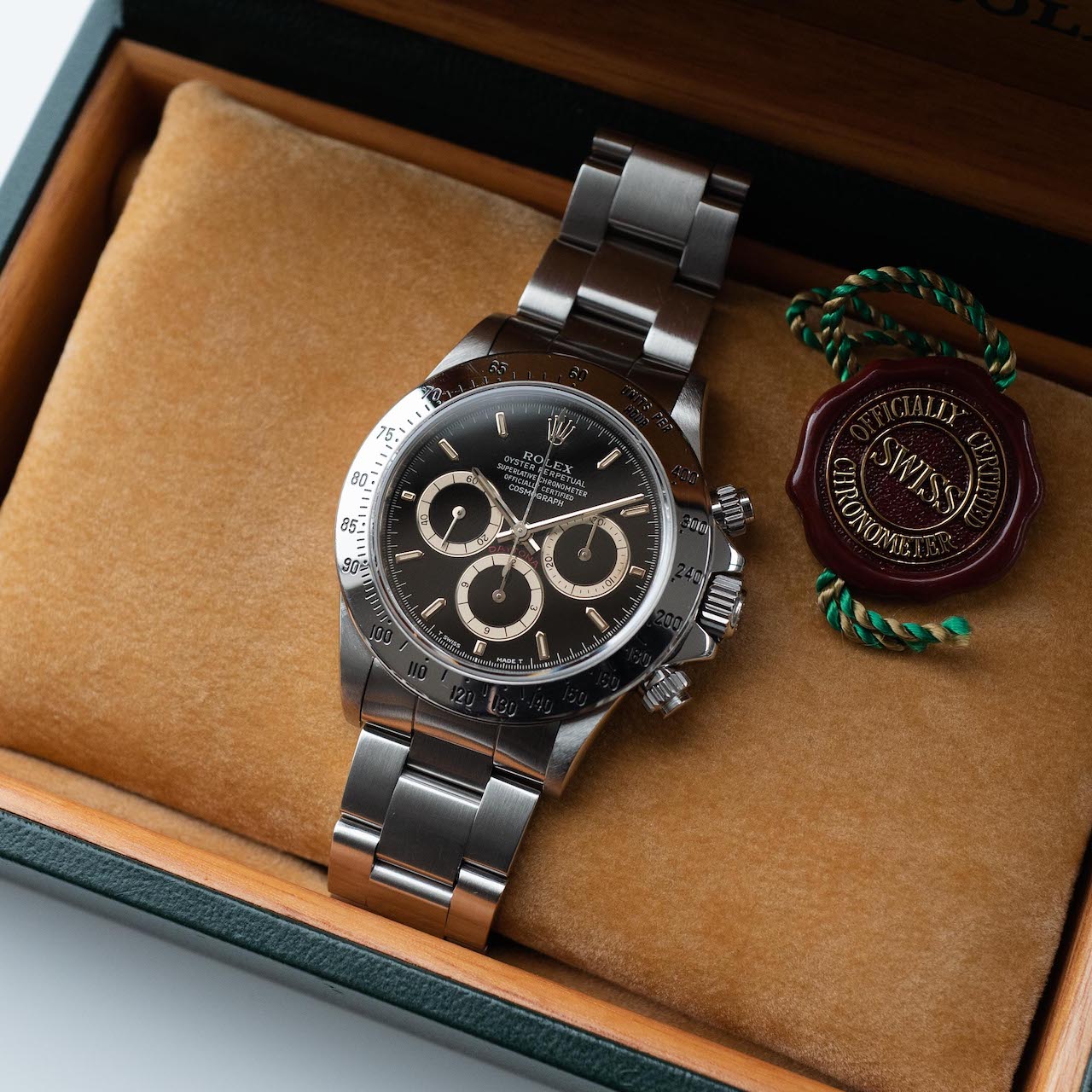 ROLEX DAYTONA Ref.16520N Invert 6 Brown eyes Single buckle all tritium 1991y