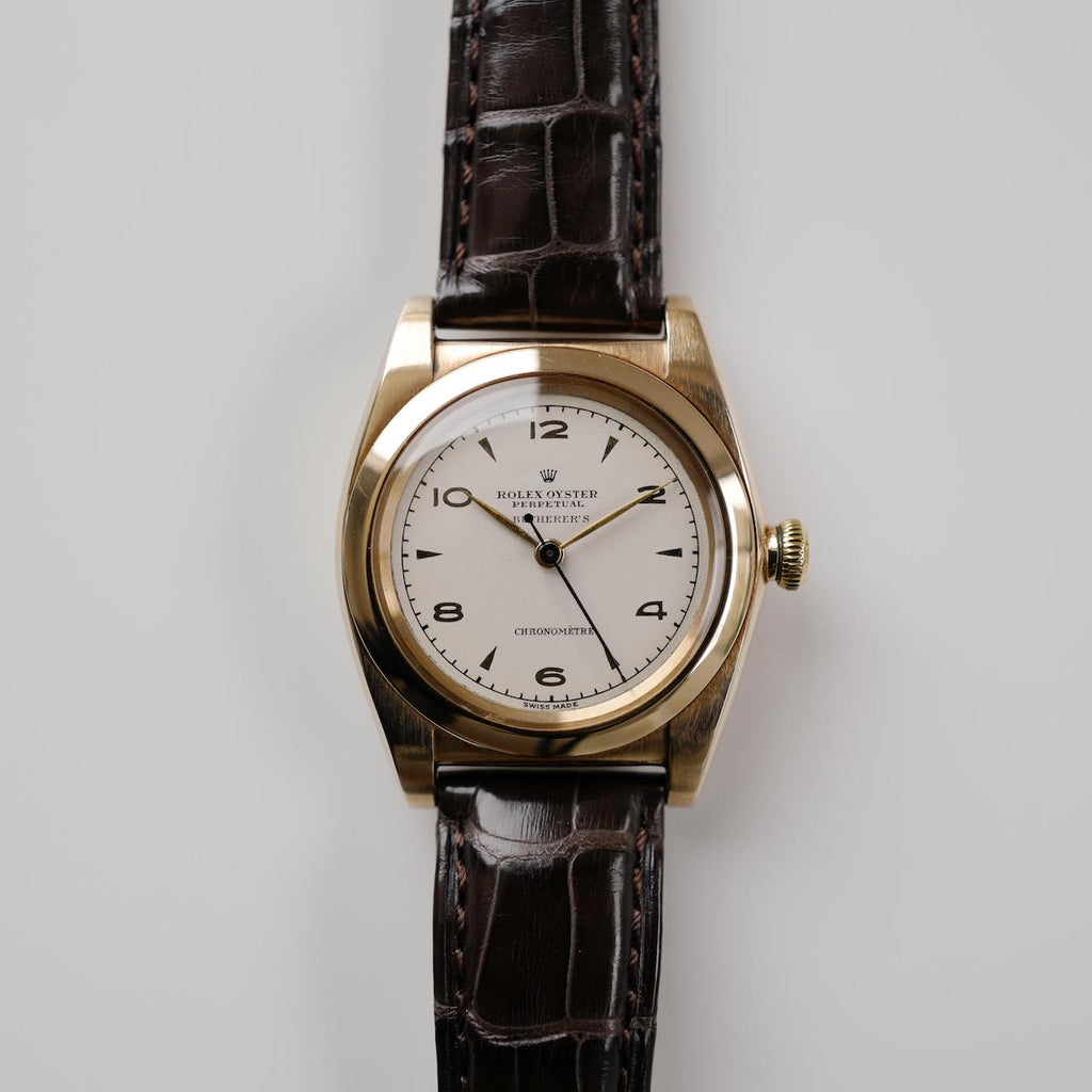 ROLEX OYSTER PERPETUAL "BUCHERER Wネーム" Bubble-Back Ref.3131 1946y