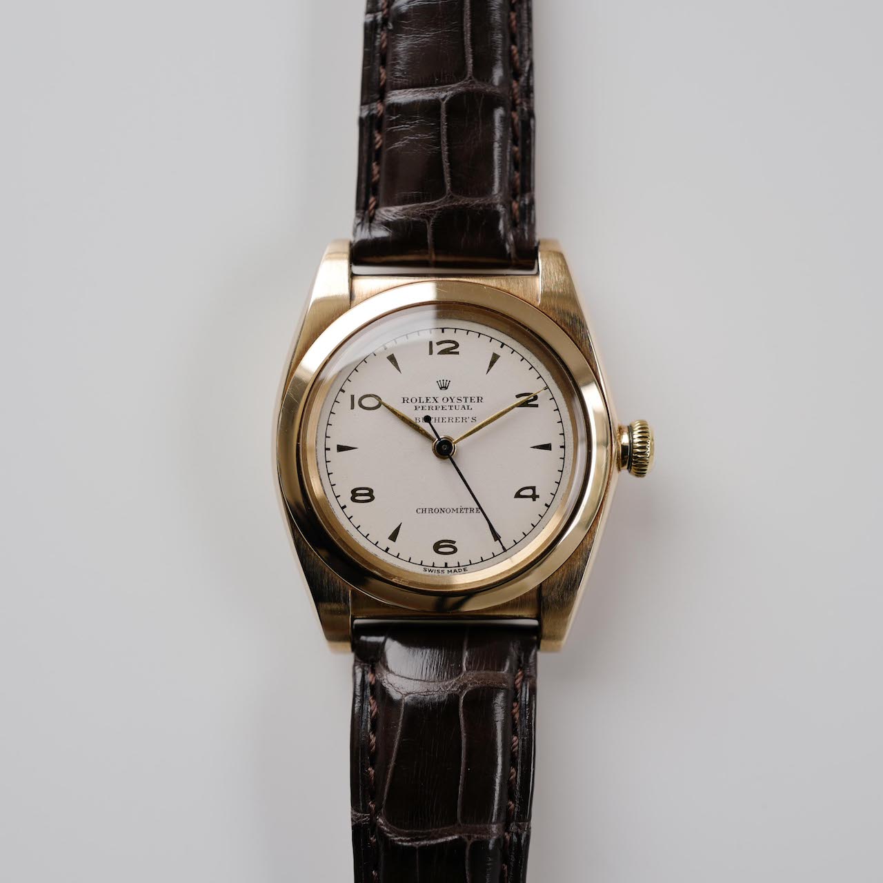 ROLEX OYSTER PERPETUAL "BUCHERER Wネーム" Bubble-Back Ref.3131 1946y