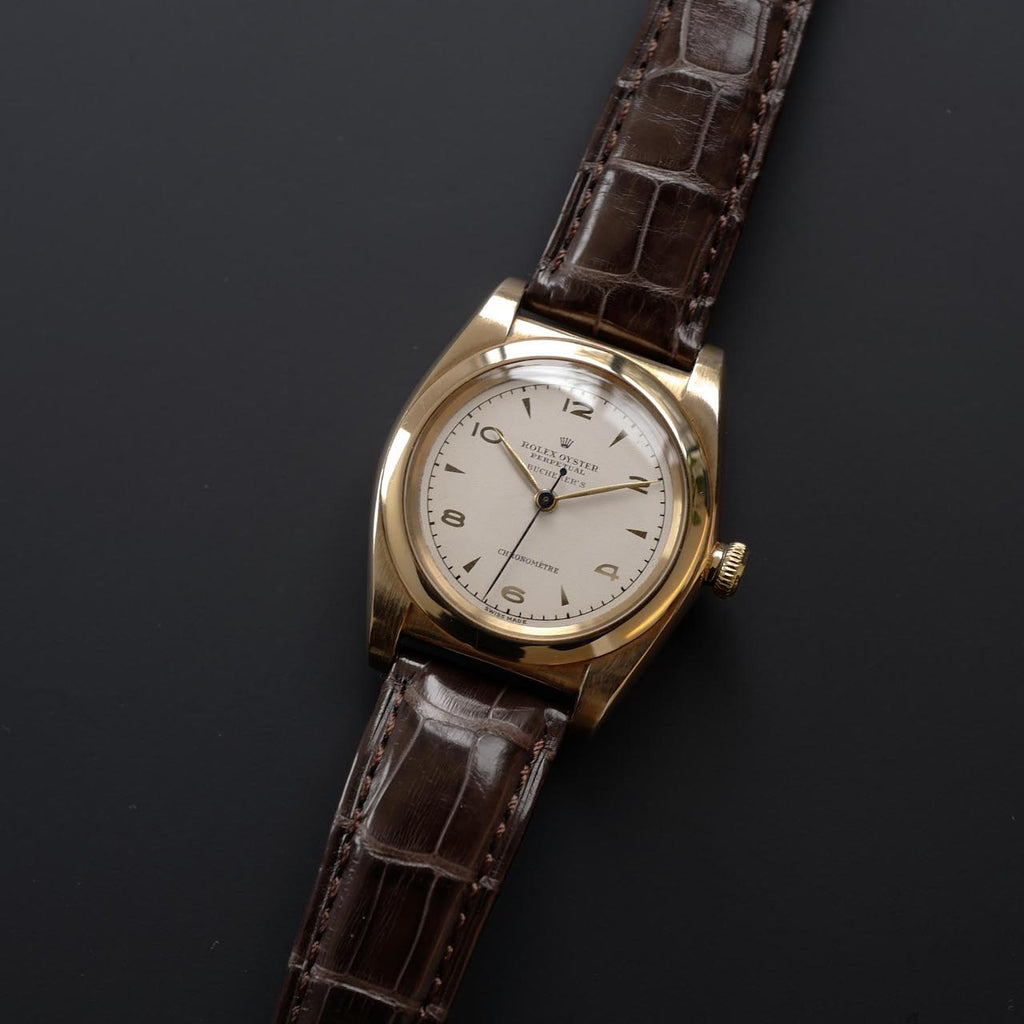 ROLEX OYSTER PERPETUAL "BUCHERER Wネーム" Bubble-Back Ref.3131 1946y