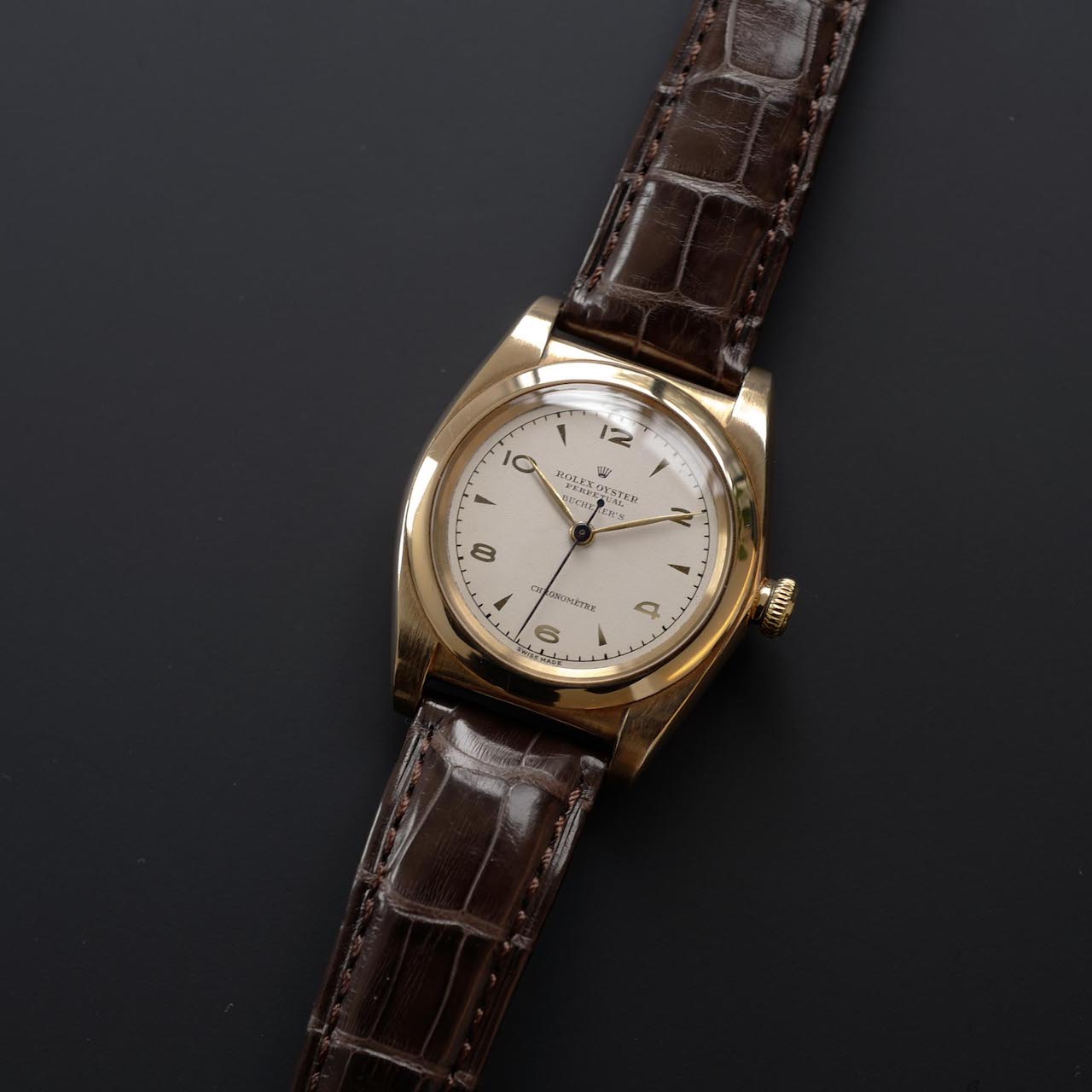 ROLEX OYSTER PERPETUAL "BUCHERER Wネーム" Bubble-Back Ref.3131 1946y