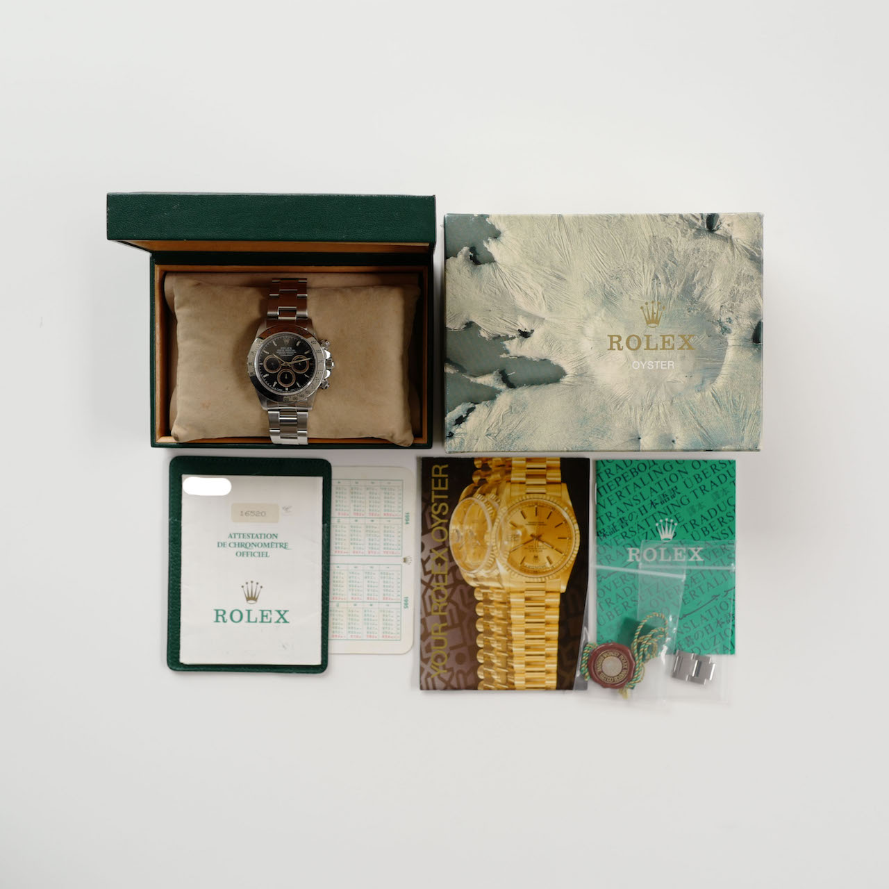 ROLEX DAYTONA "PATRIZZI Dial"  逆6 S8番 Ref.16520 1993y 国際保証書