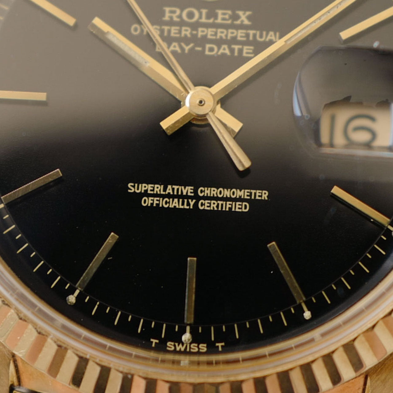 ROLEX DAY-DATE "Gilt Dial, Center Split" 18k Yellow Gold Ref.1803 1967y
