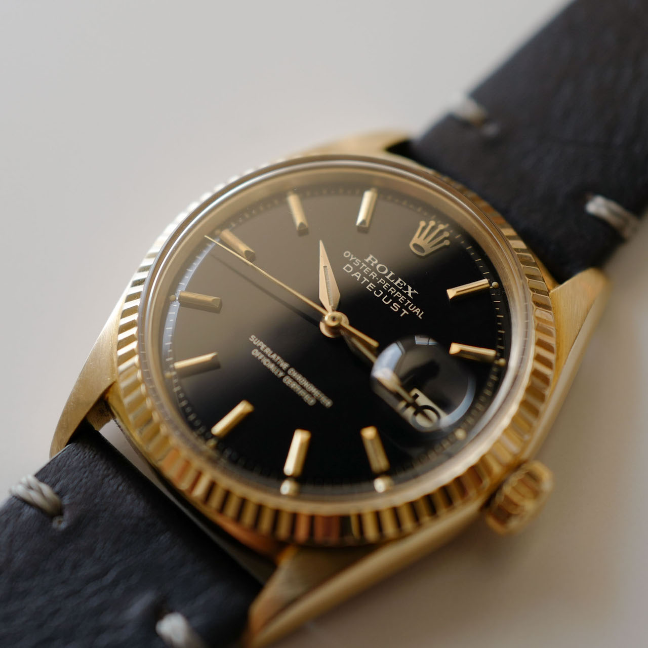 ROLEX DATE-JUST "Gilt Dial" 18K Yellow Gold Ref.1601/8 1964y