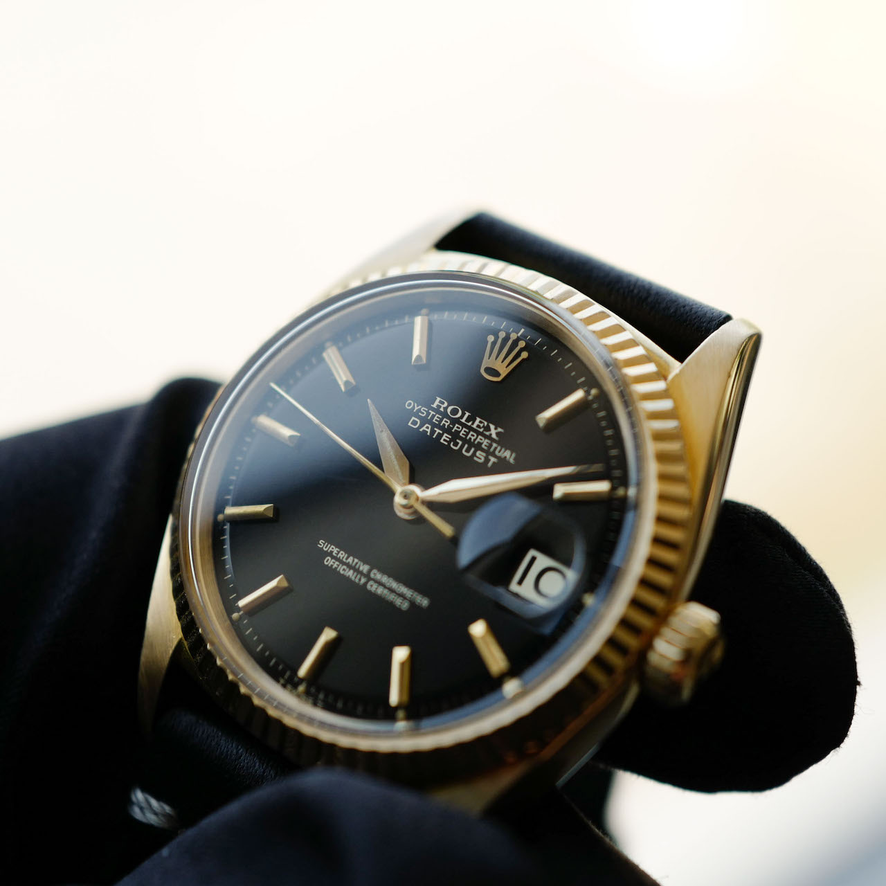 ROLEX DATE-JUST "Gilt Dial" 18K Yellow Gold Ref.1601/8 1964y