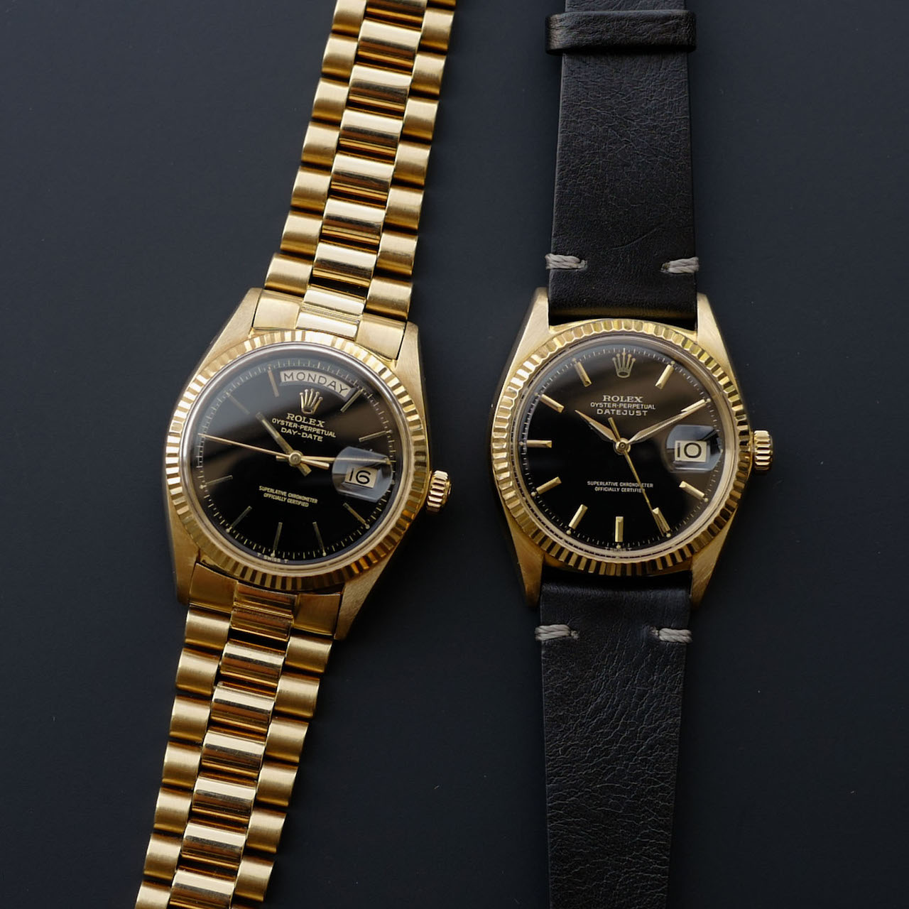ROLEX DATE-JUST "Gilt Dial" 18K Yellow Gold Ref.1601/8 1964y
