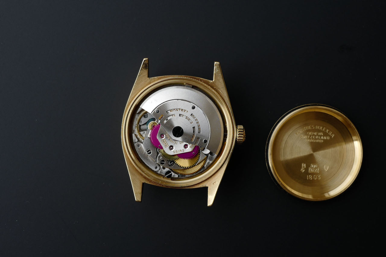 ROLEX DAY-DATE "Gilt Dial, Center Split" 18k Yellow Gold Ref.1803 1967y