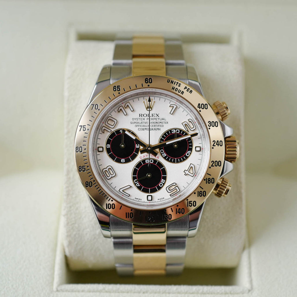ROLEX DAYTONA "Panda" 18K YG Ref.116523 Full Set