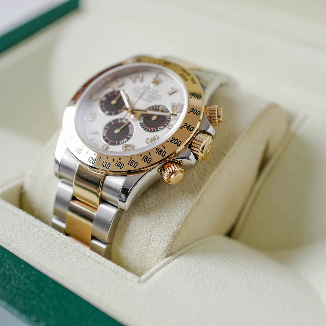 ROLEX DAYTONA "Panda" 18K YG Ref.116523 Full Set