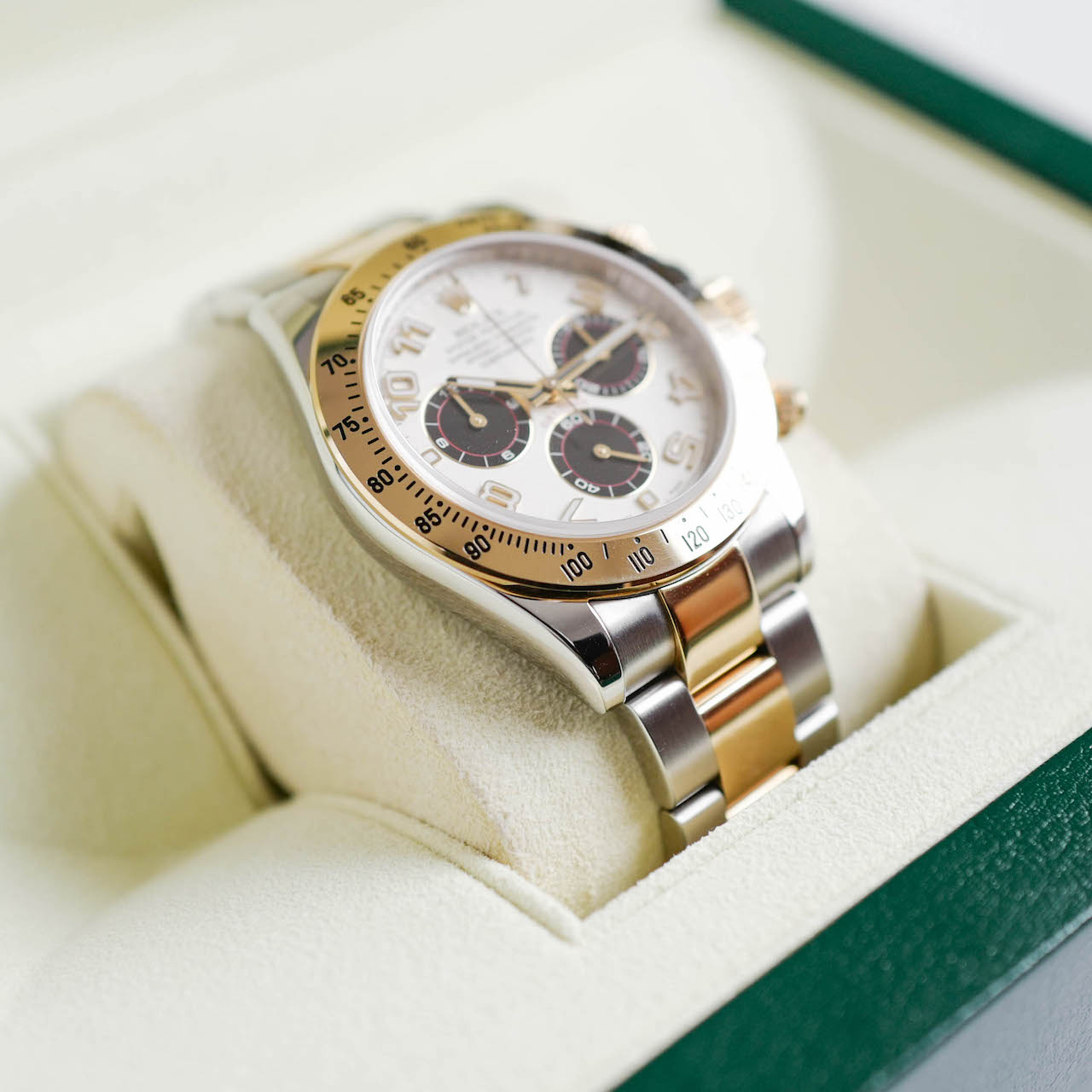 ROLEX DAYTONA "Panda" 18K YG Ref.116523 Full Set