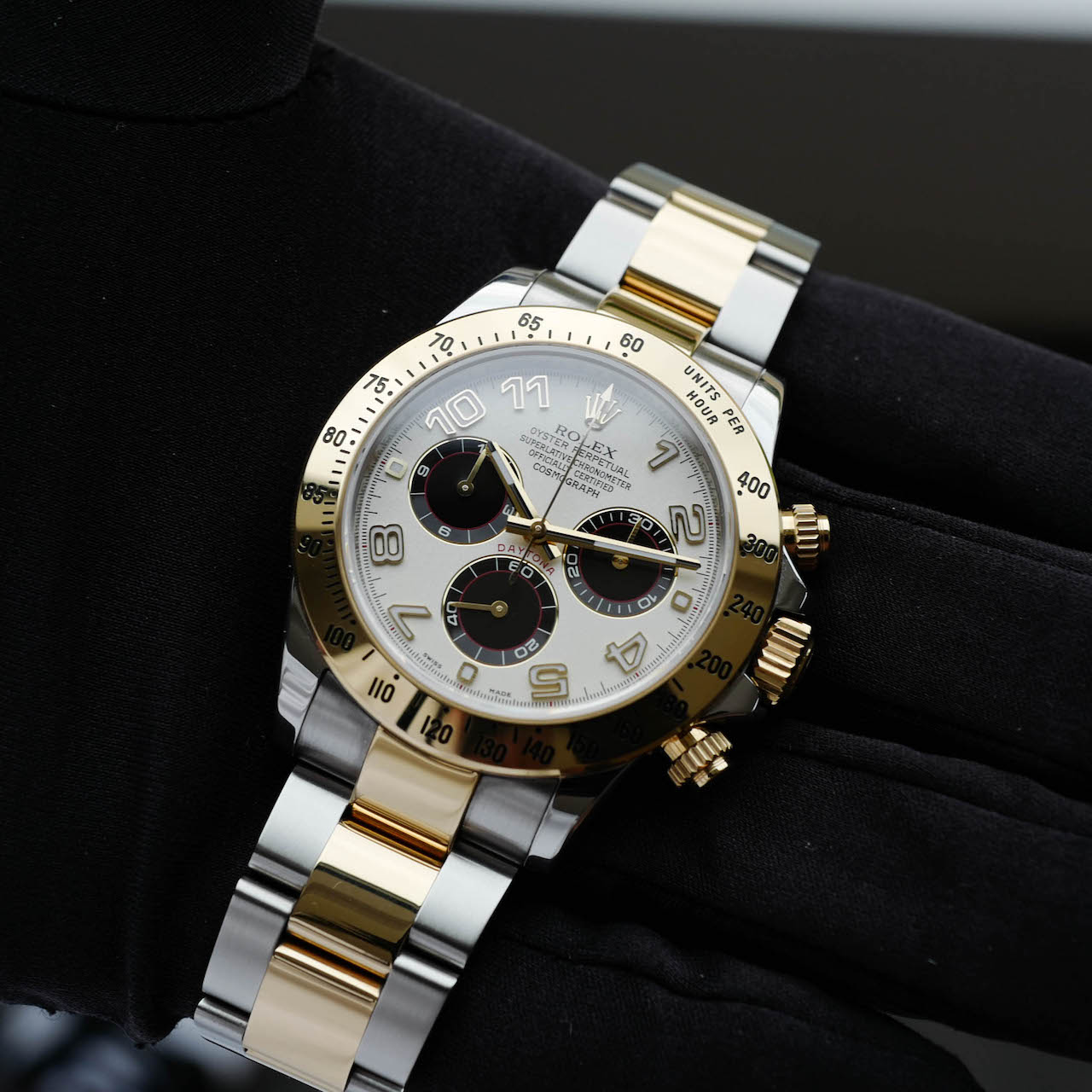 ROLEX DAYTONA "Panda" 18K YG Ref.116523 Full Set