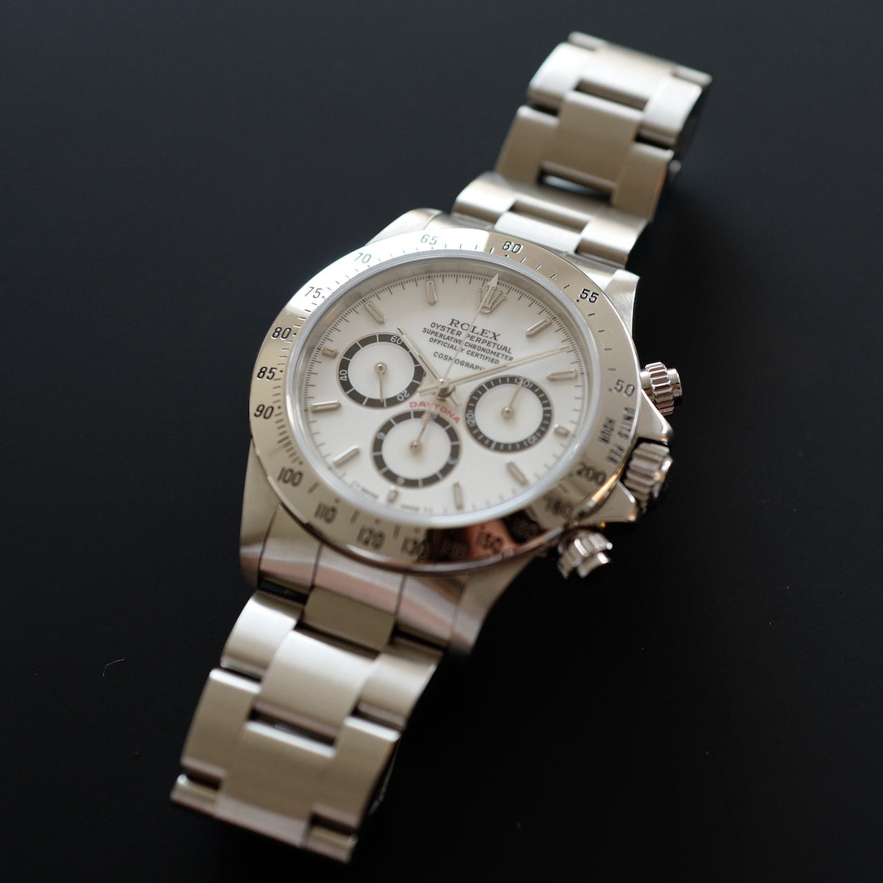 ROLEX ZENITH DAYTONA  Ref.16520R "Porcelain Dial" 200タキ段落ち 1988y ポーセリン