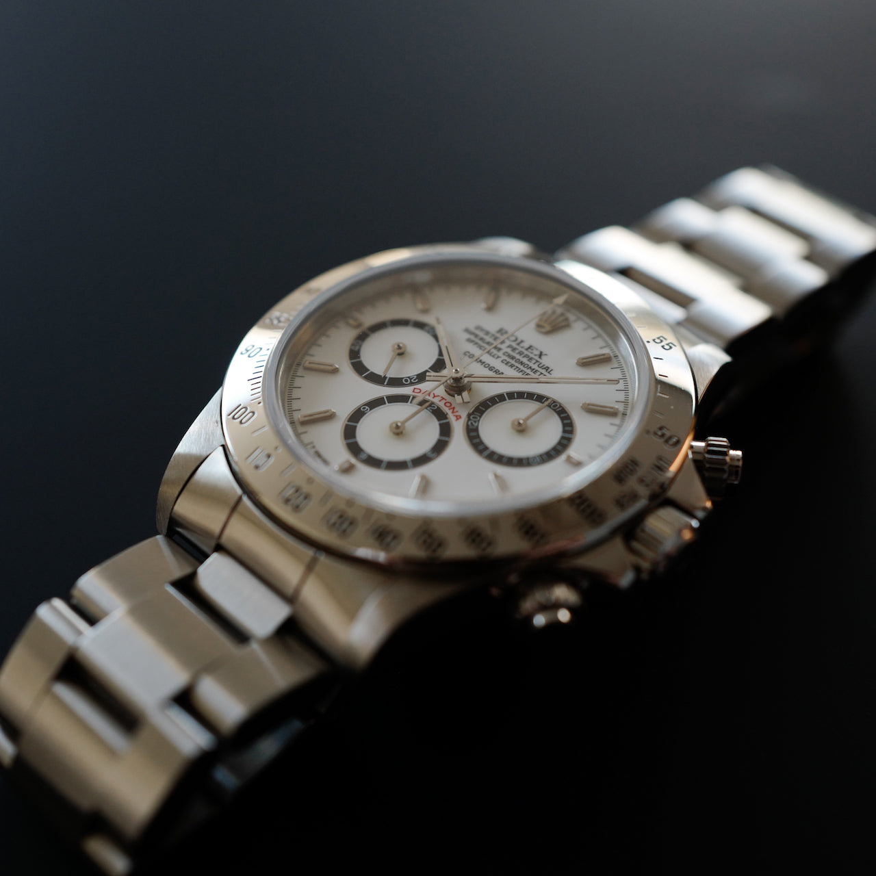 ROLEX ZENITH DAYTONA  Ref.16520R "Porcelain Dial" 200タキ段落ち 1988y ポーセリン
