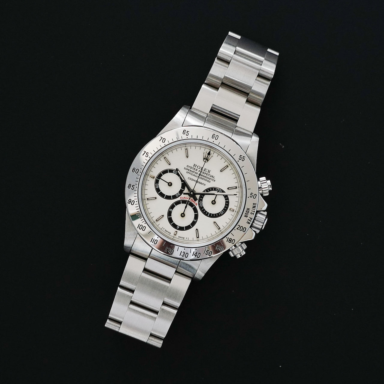 ROLEX ZENITH DAYTONA  Ref.16520R "Porcelain Dial" 200タキ段落ち 1988y ポーセリン