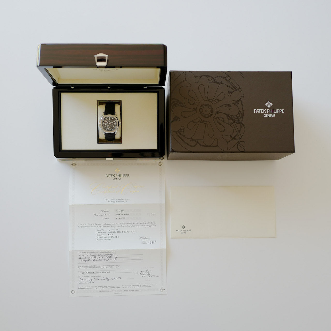 パテック フィリップ/アクアノート/トラベルタイム/PTAEK PHILIPPE AQUANAUT TRAVEL TIME Ref.5164A-001 FULL SET
