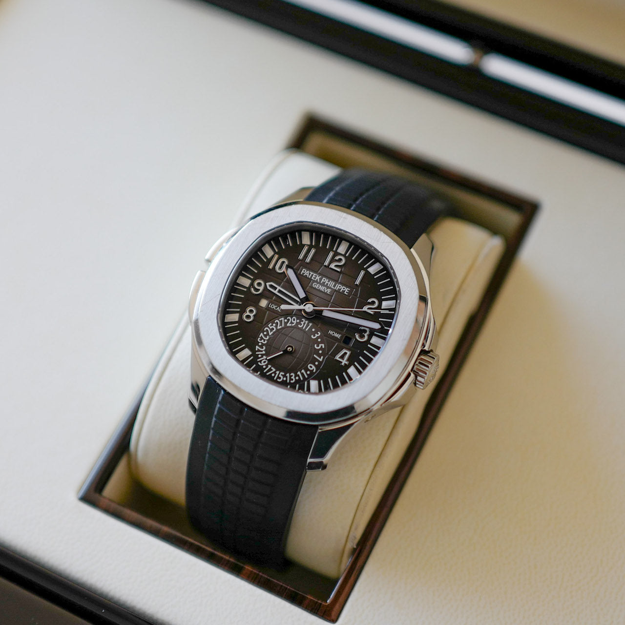 パテック フィリップ/アクアノート/トラベルタイム/PTAEK PHILIPPE AQUANAUT TRAVEL TIME Ref.5164A-001 FULL SET