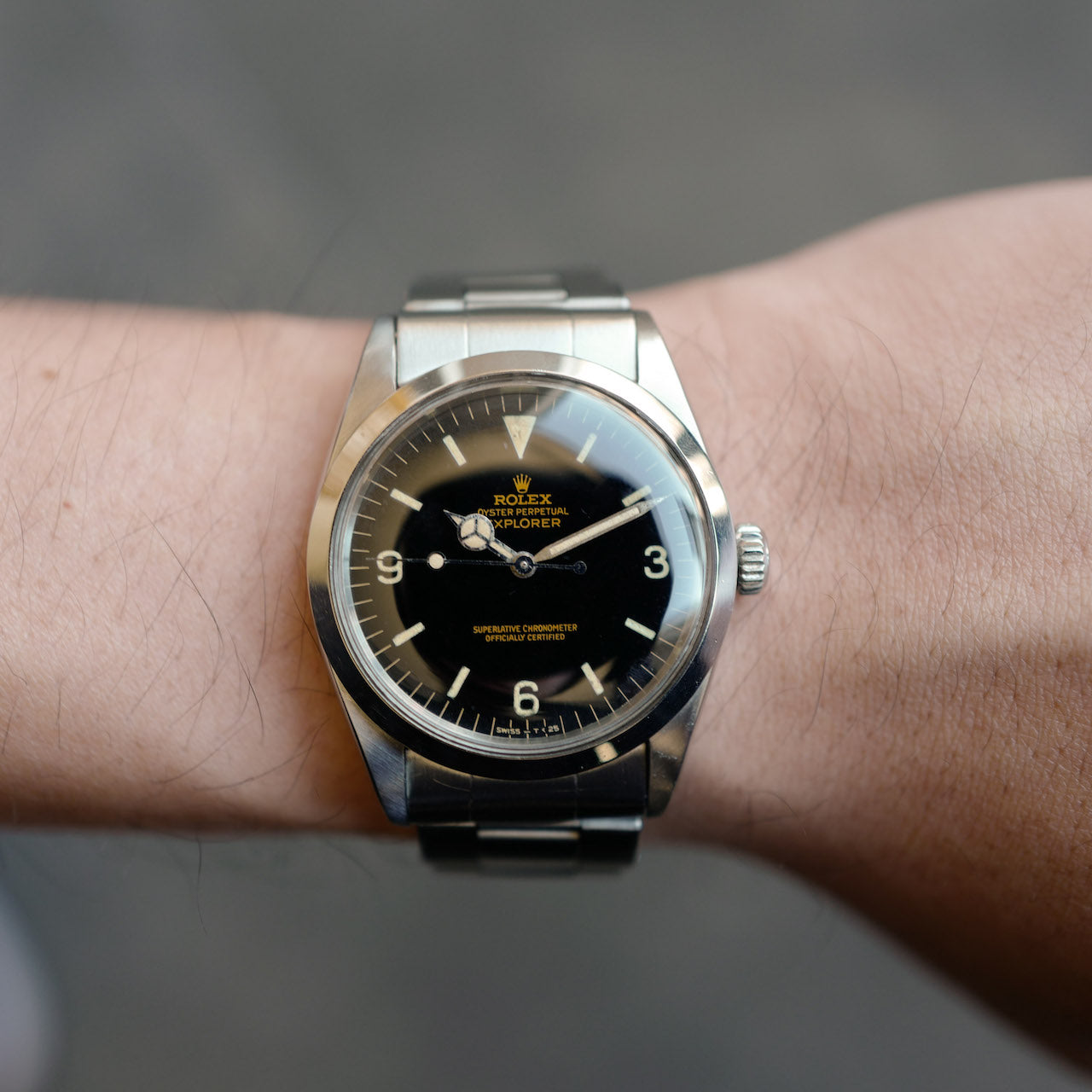 ロレックス/エクスプローラー1/ギルトダイヤル/ミラーダイヤル/ROLEX