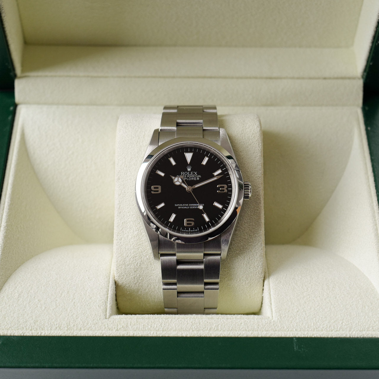 ロレックス/エクスプローラー1/ブラックアウトダイヤル/未研磨フルセット/ROLEX EXPLORER1 Ref.114270V "Black Out" 2009y FULL SET MINT