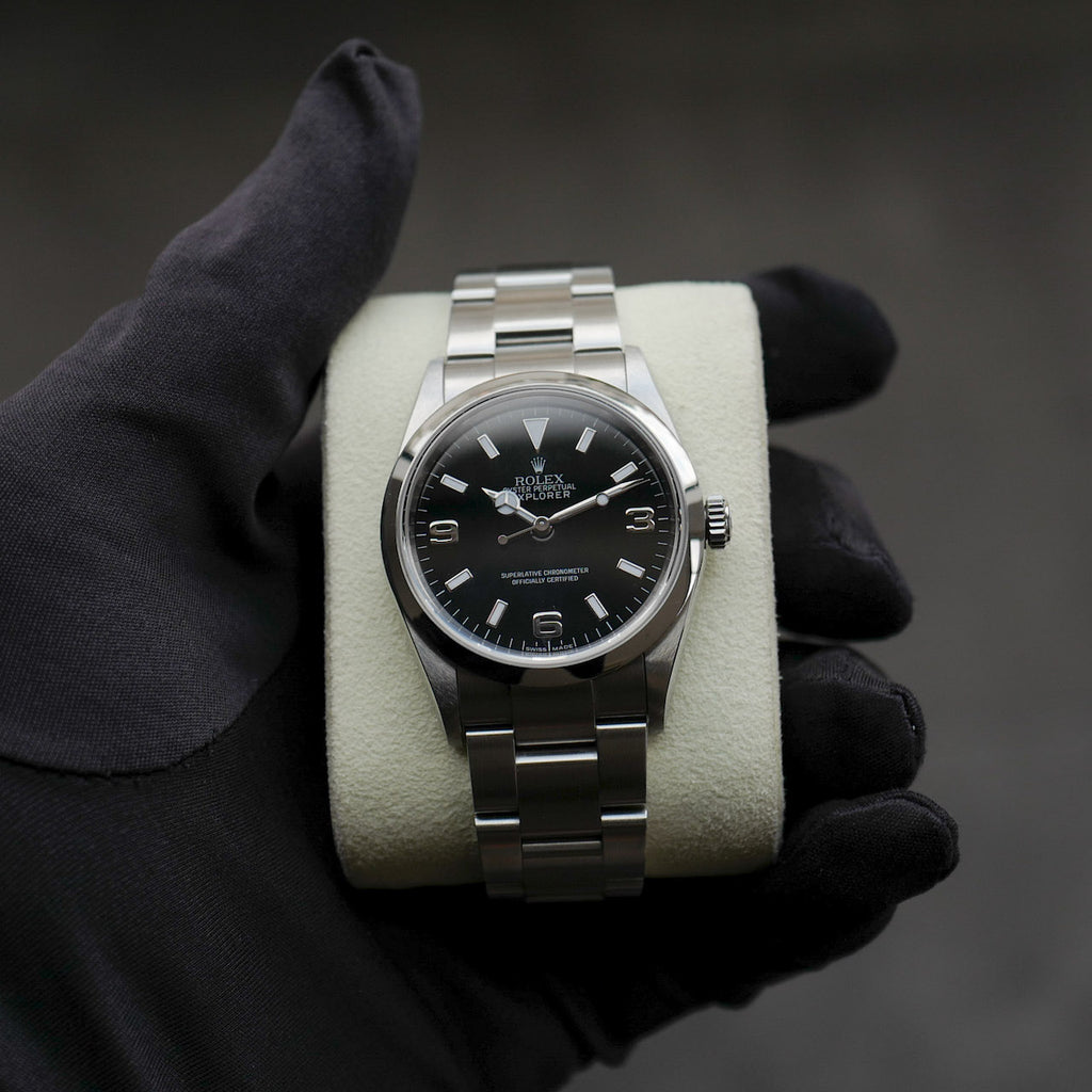 ロレックス/エクスプローラー1/ブラックアウトダイヤル/未研磨フルセット/ROLEX EXPLORER1 Ref.114270V "Black Out" 2009y FULL SET MINT