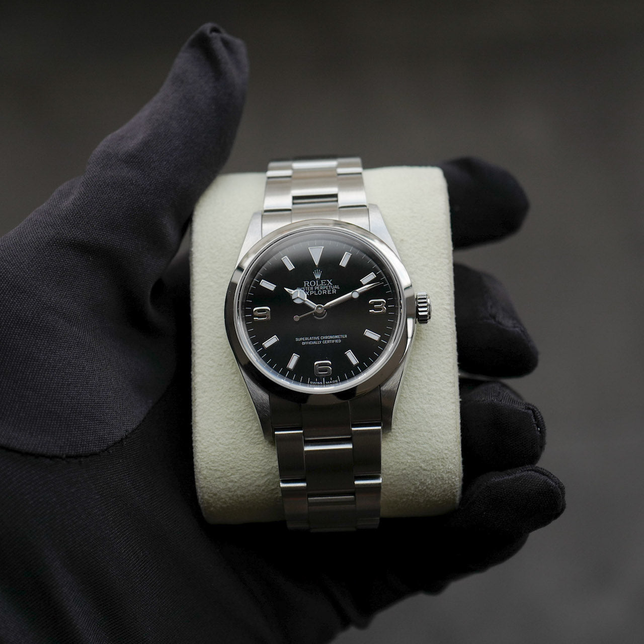 ロレックス/エクスプローラー1/ブラックアウトダイヤル/未研磨フルセット/ROLEX EXPLORER1 Ref.114270V "Black Out" 2009y FULL SET MINT
