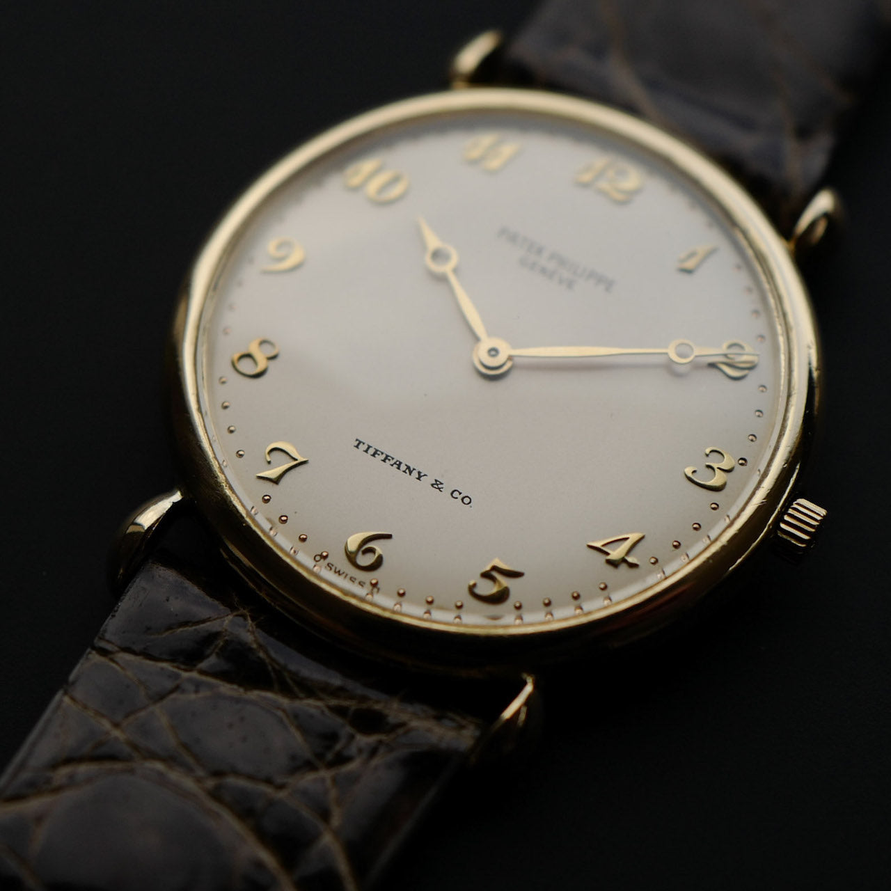 PATEK PHILIPPE GENEVE 腕時計 本体 ※ ジャンク品 パテックフィリップ/ティファニーダブルネーム/18KYG/ブレゲ針・数字