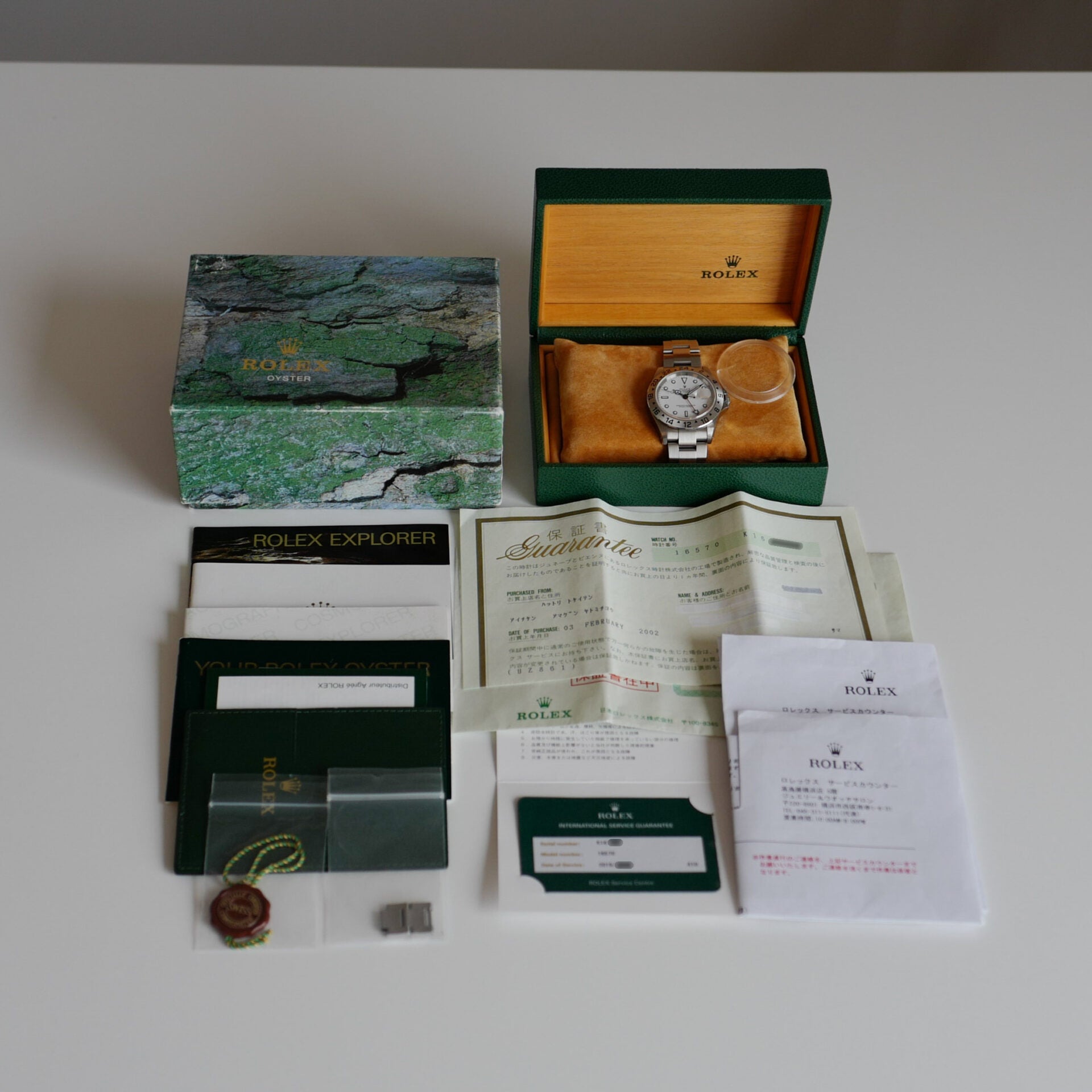 ロレックス/エクスプローラー 2/白文字盤/国内保証書付きフルセット/ROLEX EXPLORER 2 Ref.16570K "Polar" White Dial 2002 Full Set