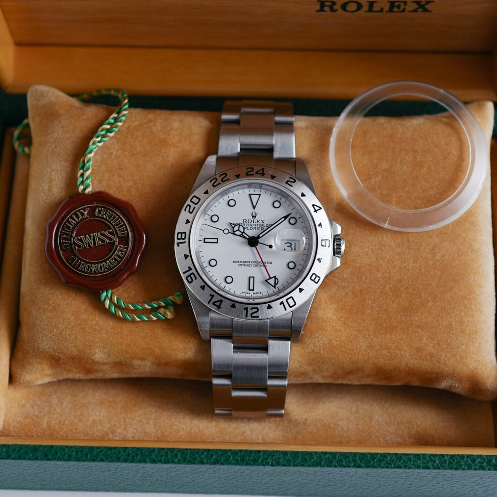 ロレックス/エクスプローラー 2/白文字盤/国内保証書付きフルセット/ROLEX EXPLORER 2 Ref.16570K "Polar" White Dial 2002 Full Set