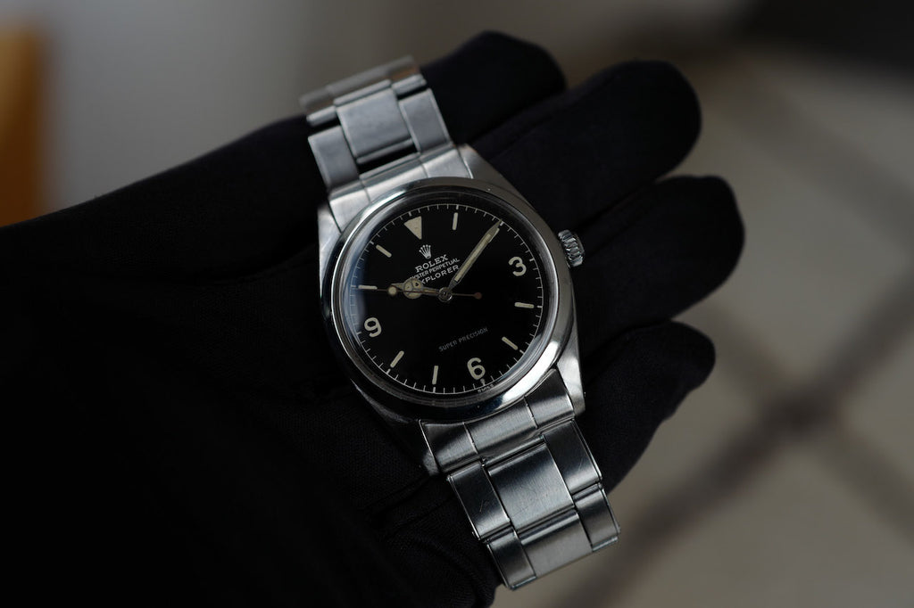 ロレックス/エクスプローラー1 /グロッシーミニッツミラー/6ドット/ROLEX EXPLORER 1 Ref.5504 "Gilt Dial, 6 Dot" 1959y