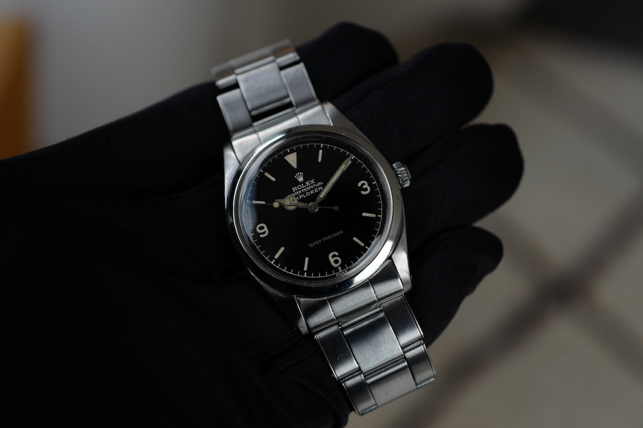 ロレックス/エクスプローラー1 /グロッシーミニッツミラー/6ドット/ROLEX EXPLORER 1 Ref.5504 "Gilt Dial, 6 Dot" 1959y