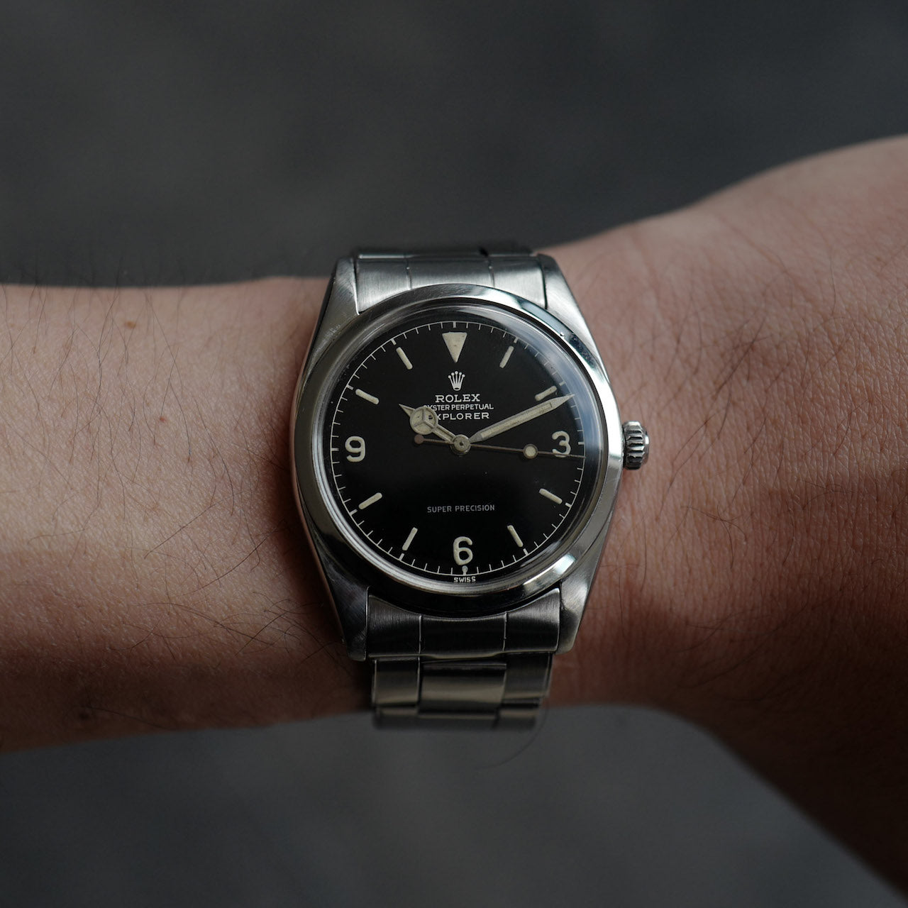 ロレックス/エクスプローラー1 /グロッシーミニッツミラー/6ドット/ROLEX EXPLORER 1 Ref.5504 "Gilt Dial, 6 Dot" 1959y