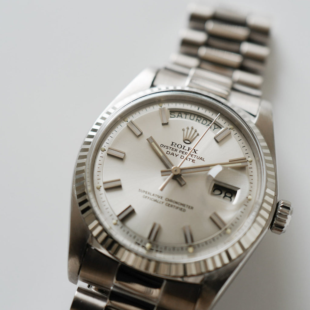 ロレックス/デイデイト/ワイドボーイ/18Kホワイトゴールド/ROLEX DAY-DATE "Wide Boy" 18KWG Ref.1803/9 1973y