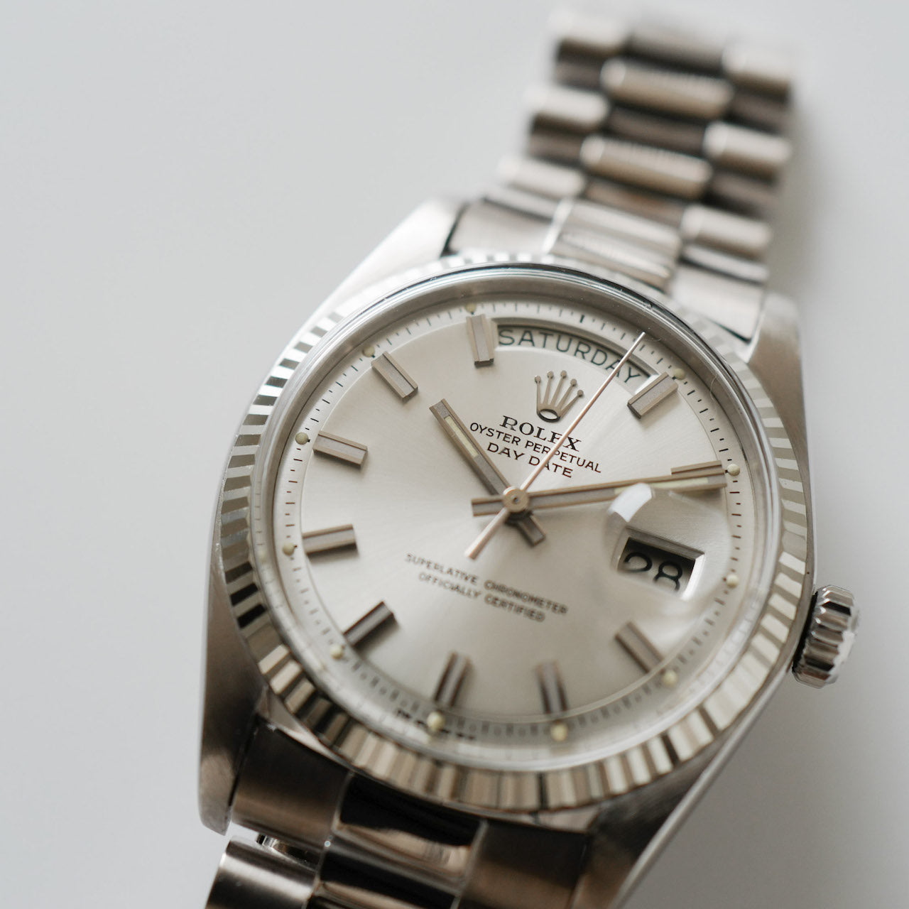 ロレックス/デイデイト/ワイドボーイ/18Kホワイトゴールド/ROLEX DAY-DATE "Wide Boy" 18KWG Ref.1803/9 1973y