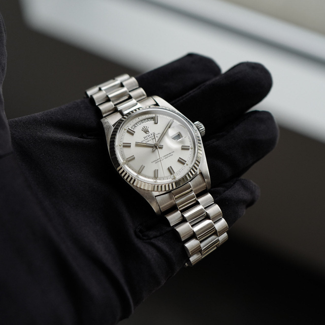 ロレックス/デイデイト/ワイドボーイ/18Kホワイトゴールド/ROLEX DAY-DATE "Wide Boy" 18KWG Ref.1803/9 1973y