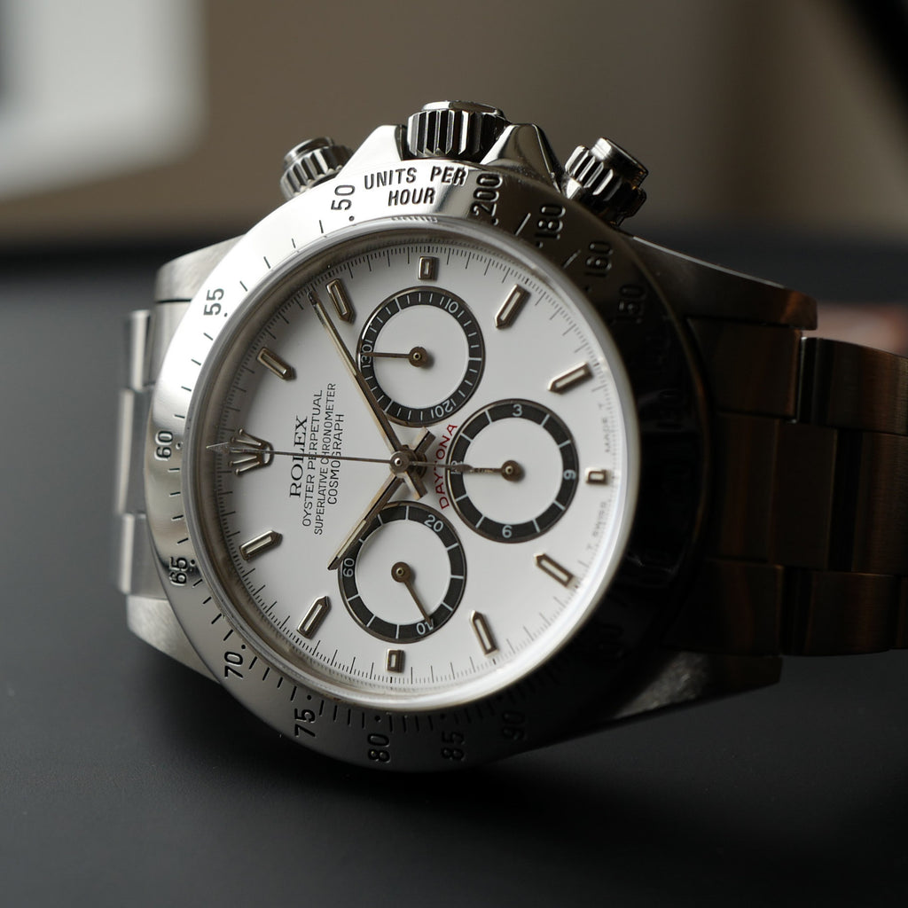ロレックスデイトナ16520/Mk2,4ライン/逆6シングルバックル/OH証明書/ROLEX DAYTONA Ref.16520L "4 Line Dial" 200タキ 1989y