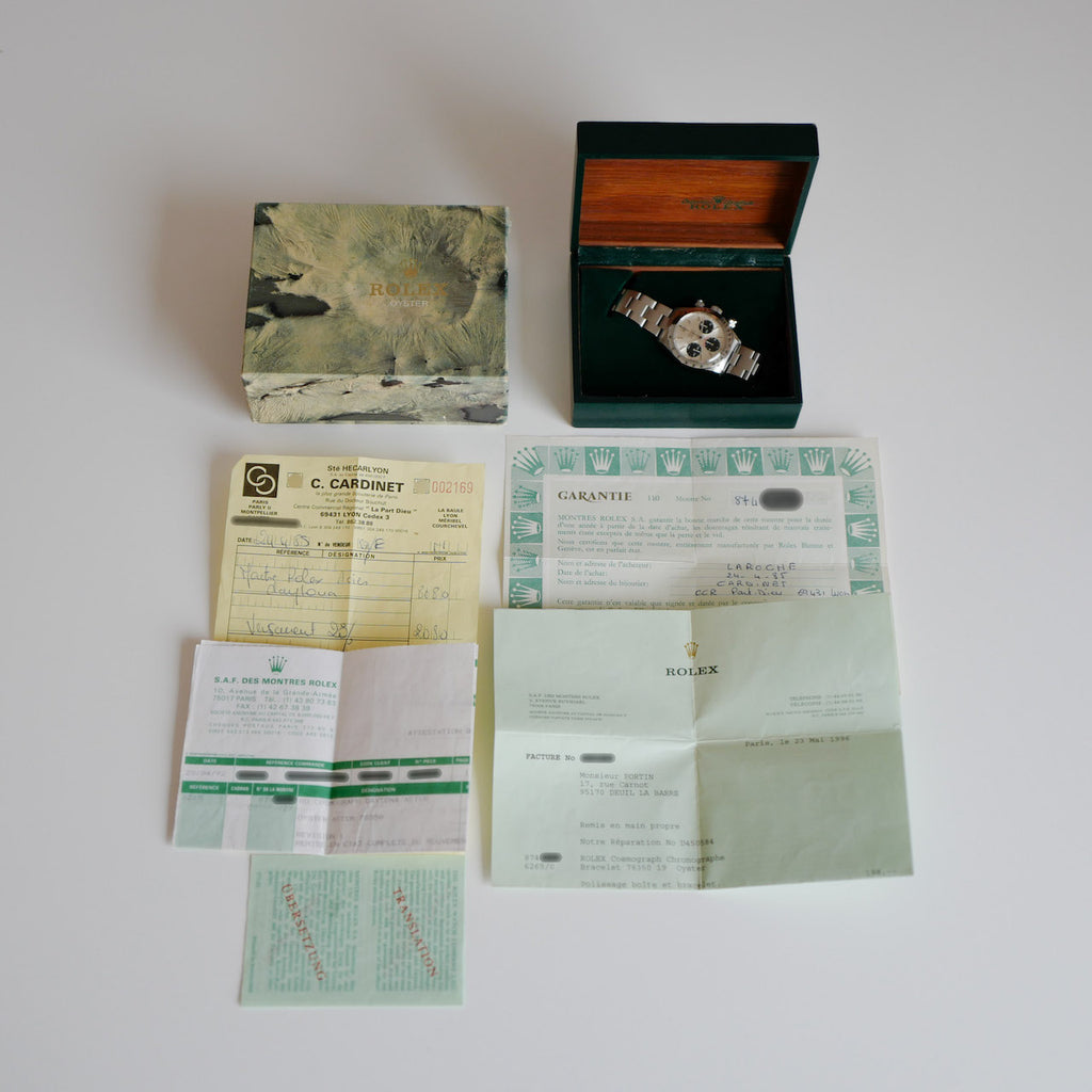 ロレックス/デイトナ6265/シルバーダイヤルビッグデイトナ/国際保証書等付属品完備/ROLEX DAYTONA "BIG RED" Ref.6265 1984-85y with Guarantee Paper etc,