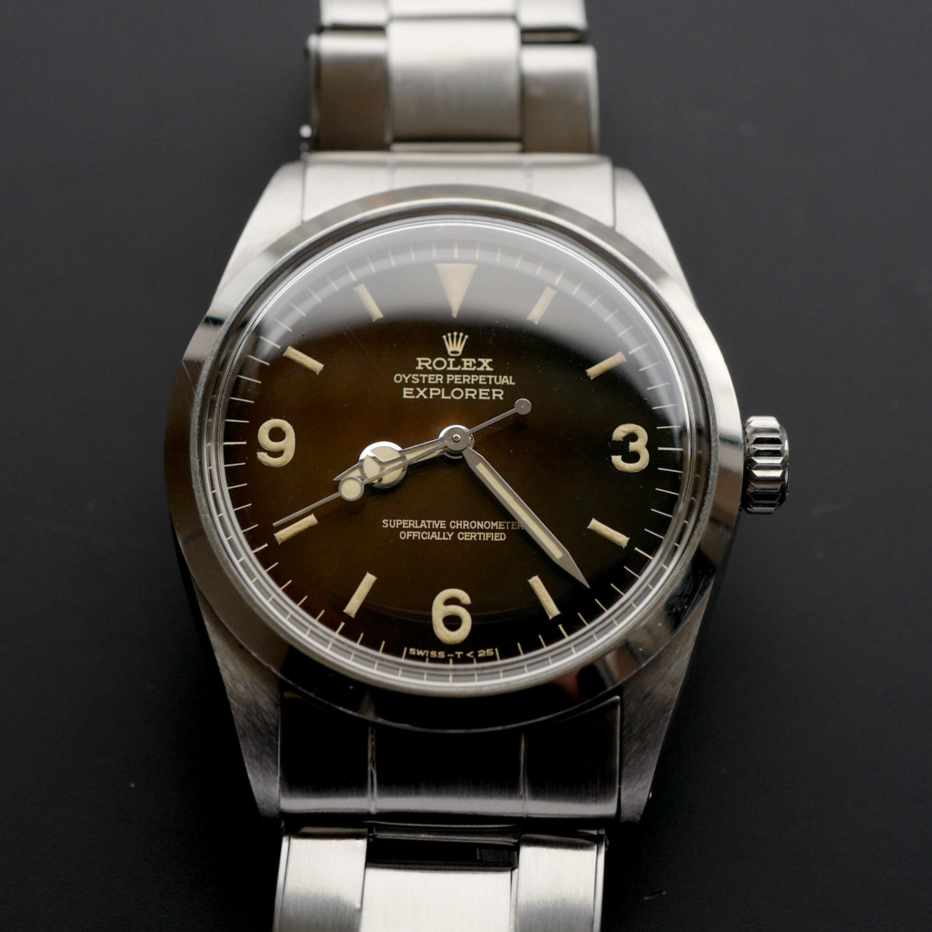 ロレックス/エクスプローラー1/Ref.1016トロピカル/ミラーダイヤル/ROLEX EXPLORER 1 "Tropical" Ref.1016 Gilt Dial 1965y