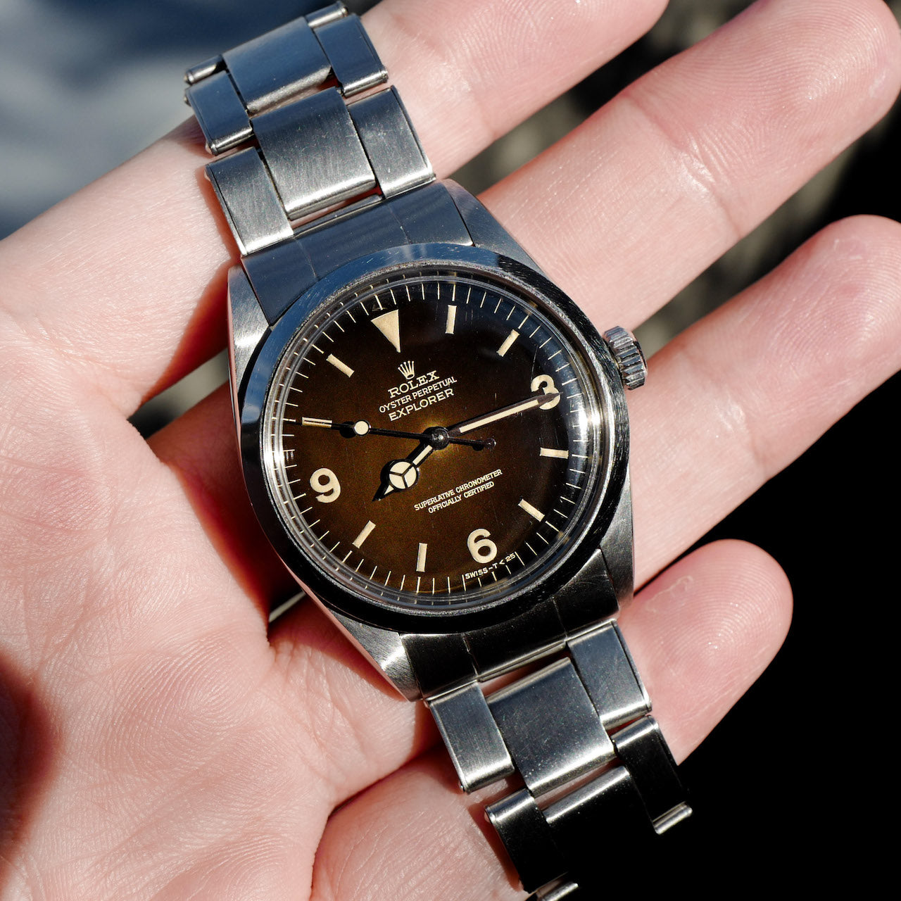 ロレックス/エクスプローラー1/Ref.1016トロピカル/ミラーダイヤル/ROLEX EXPLORER 1 "Tropical" Ref.1016 Gilt Dial 1965y