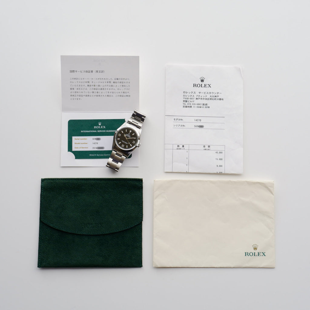 ロレックス/エクスプローラー1/Ref.14270/オールトリチウム/シングルバックル/ROLEX EXPLORER I Ref.14270S "Tritium"Single Buckle