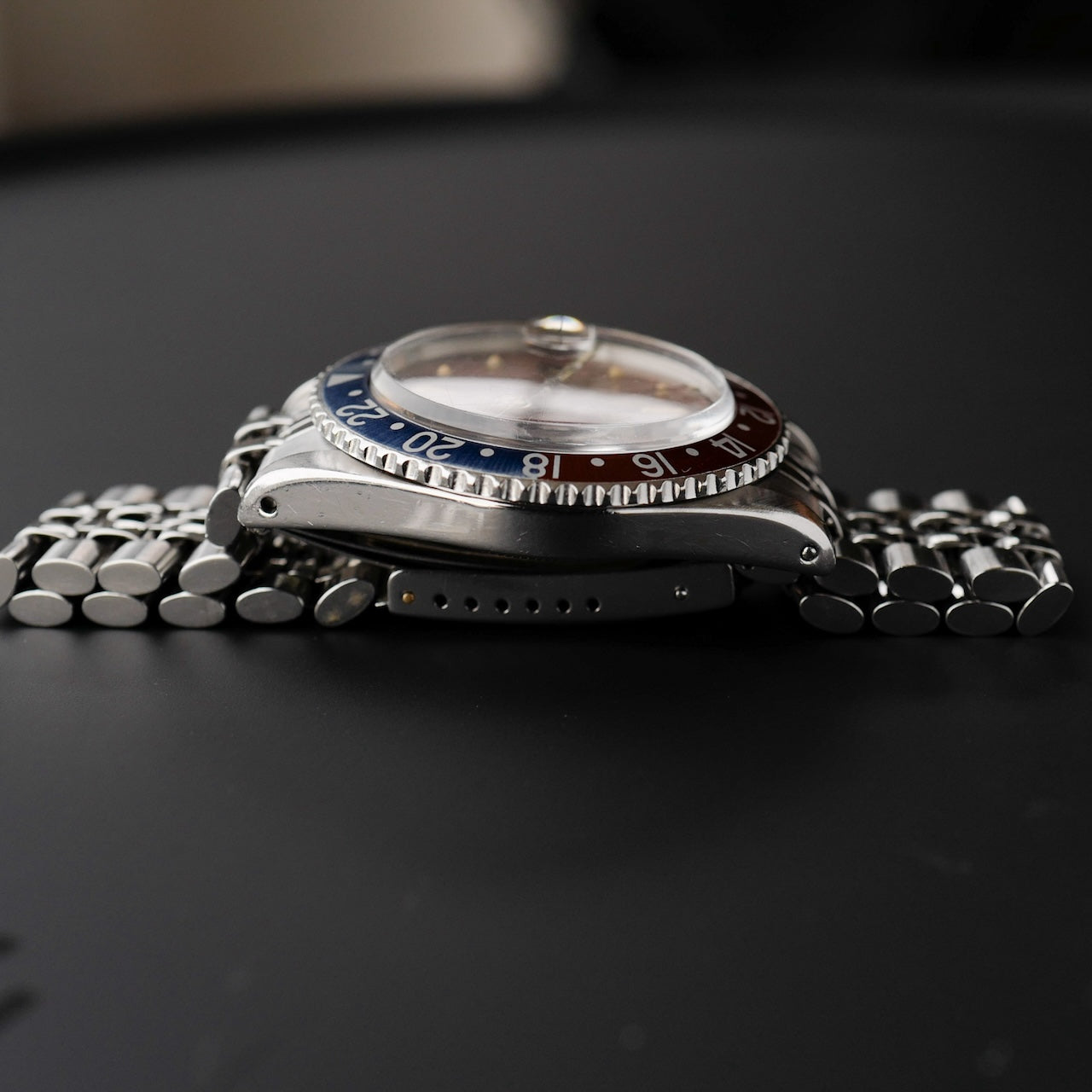 ロレックス/GMT-マスターPCG1675マーク1/レッド・トロピカル/ROLEX GMT-MASTER Ref.1675 PCG Mk1 Dial "RED TROPICAL" 1960y