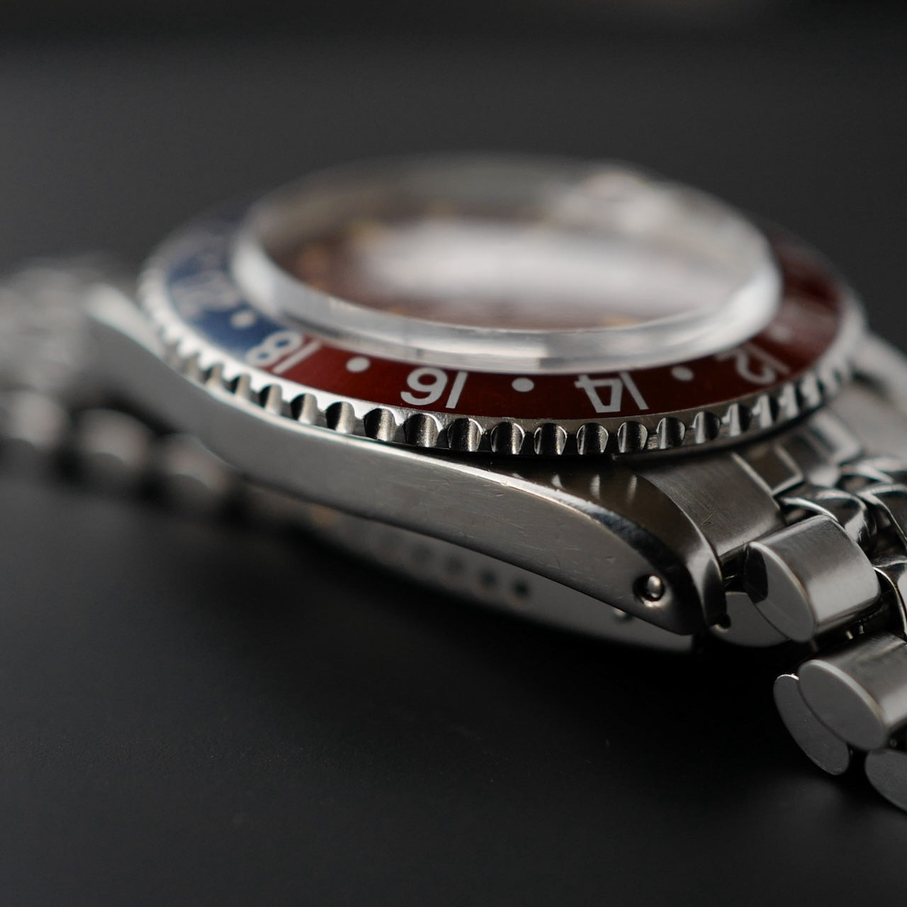 ロレックス/GMT-マスターPCG1675マーク１/レッド・トロピカル/ROLEX GMT-MASTER Ref.1675 PCG Mk1 Dial "RED TROPICAL" 1960y