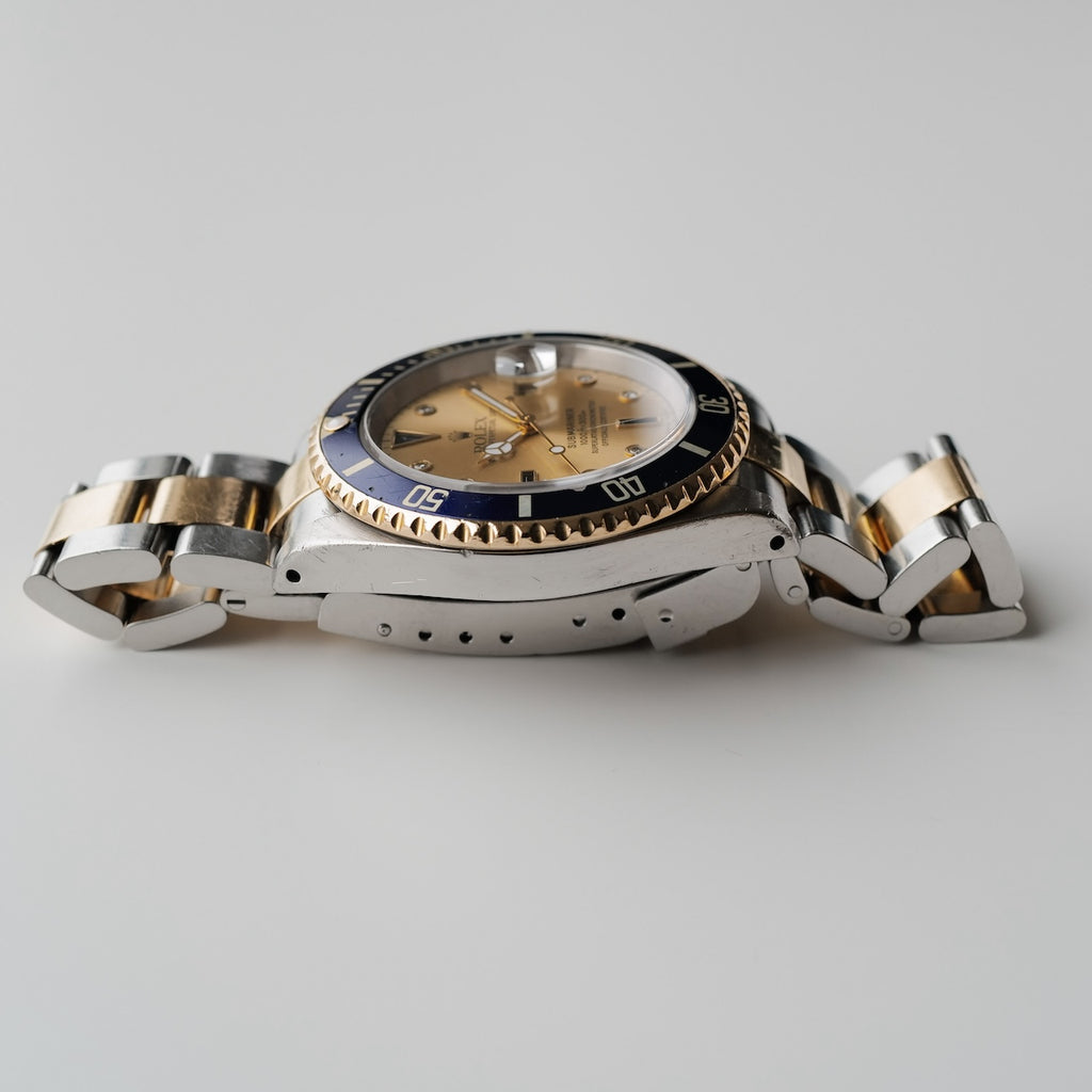 ロレックス/サブマリーナデイト16613SG保証書付き8Pダイヤ/3Pサファイア/ROLEX SUBMARINER DATE Ref.16613SG P 18KYG 2000y