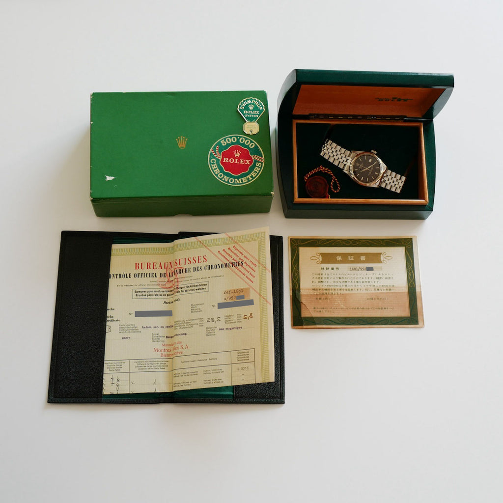 ロレックス/デイトジャスト1601/トロピカル/国内正規保証書/ROLEX DATE JUST Ref.1601 "TROPICAL" 1963y With Box and Paper