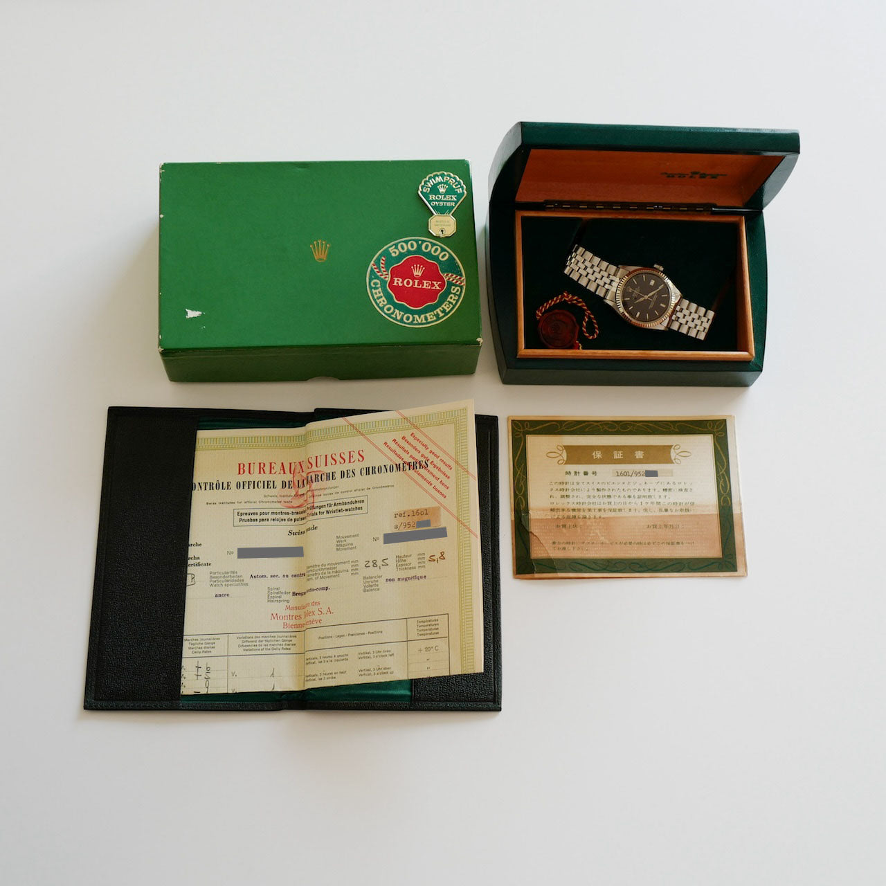 ロレックス/デイトジャスト1601/トロピカル/国内正規保証書/ROLEX DATE JUST Ref.1601 "TROPICAL" 1963y With Box and Paper