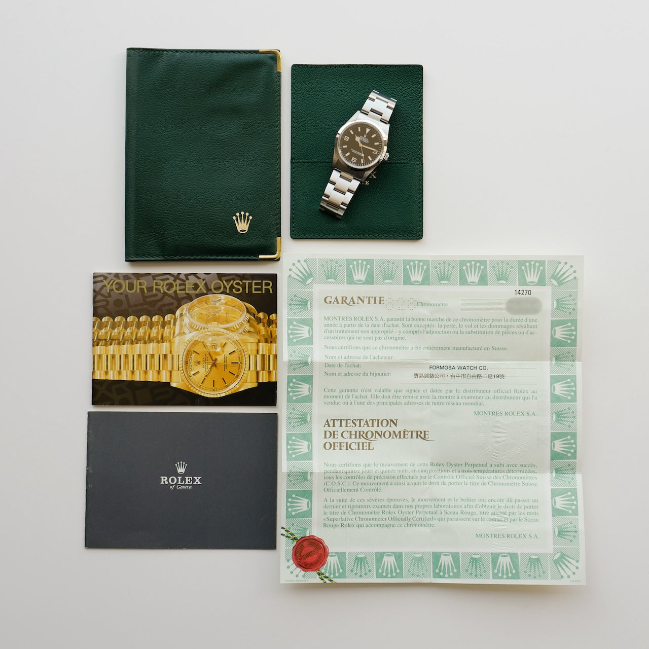 ロレックス/エクスプローラー１/14270マーク4/A番1999年/保証書/ROLEX EXPLORER 1 MK.4 Ref.14270 A 1999y with Paper