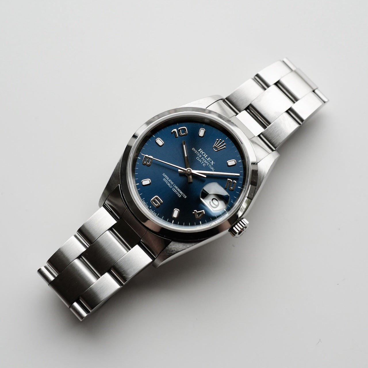 ロレックス/オイスターパーペチュアルデイト15200/飛びアラビアダイヤル/P番2000年/フルセット/ROLEX OYSTER PERPETUAL DATE Ref.15200 "Blue Arabic Dial" P 2000y Full Set