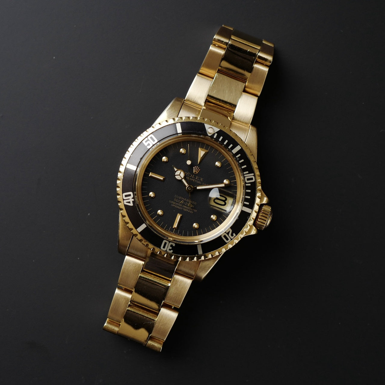 ロレックス/サブマリーナデイト1680/8/黒壺ダイヤル/18KYG/ROLEX SUBMARINER DATE Ref.1680/8 "Black Nipple Dial" 18K YG 1972y